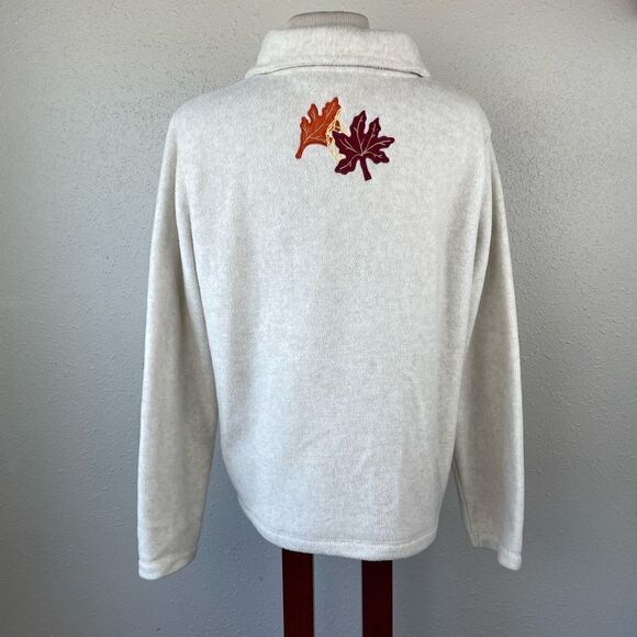 Holiday Lodge Full Zip Autumn Fleece Jacket Size M EUC - Picture 6 of 8